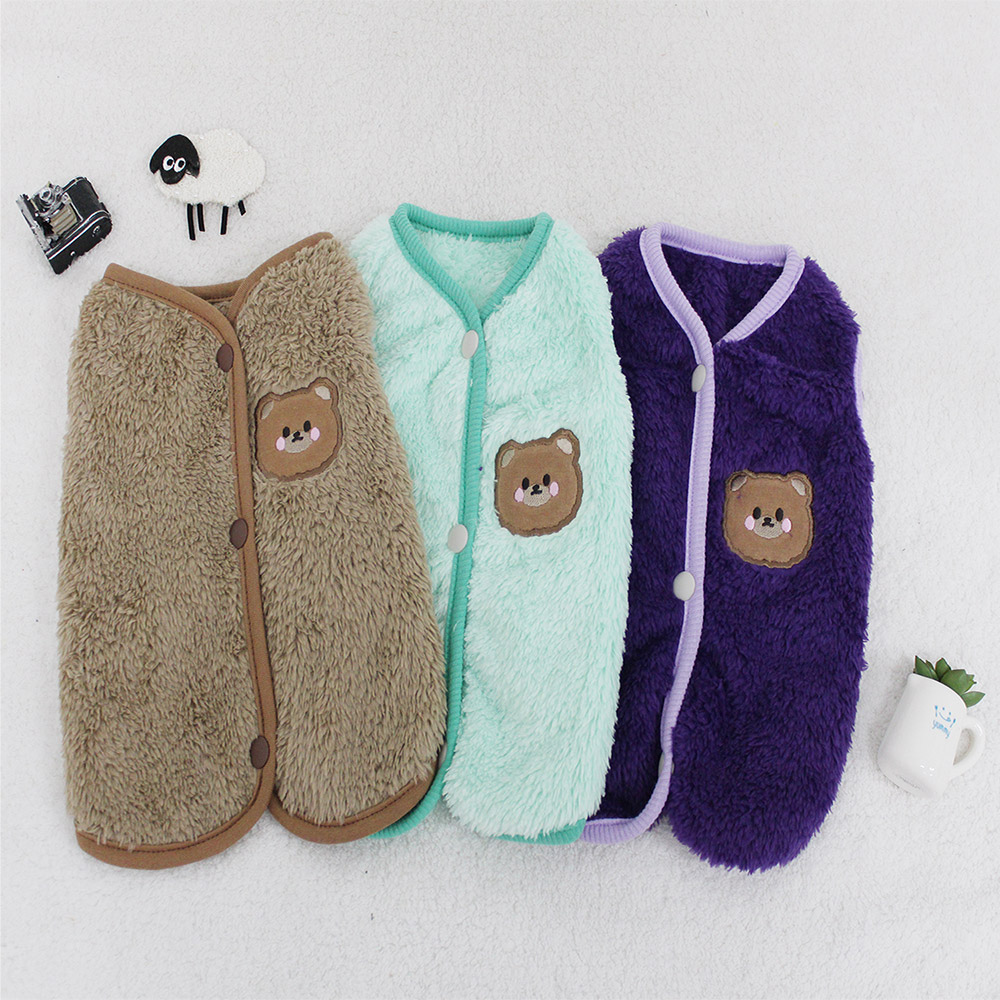 둥이스토리_곰자수조끼_브라운[4XL]