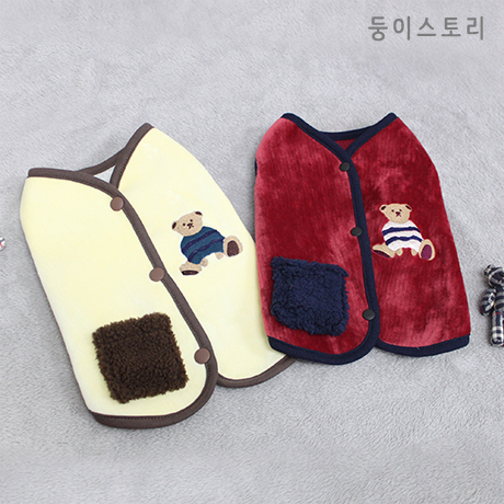 둥이스토리_니트입은곰조끼_옐로우[2XL]