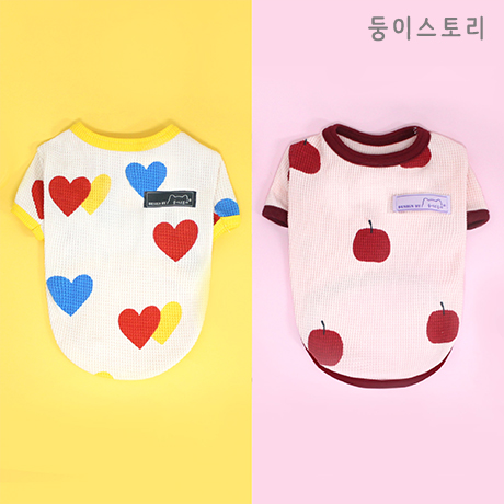 둥이스토리_빅패턴티_하트_옐로우 [2XL]